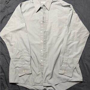 Van Heusen Men's Light Gray Long-Sleeve Dress Shirt